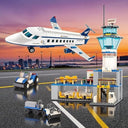 Dify || City Airplane Building Kit || 518 +pcs || Airport Passenger Plane with|| led Lights in Radar Tower|| & Baggage Truck | 5 Year Structural Warranty