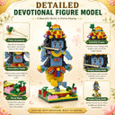 Dify Krishna Ji Building Block Set, Indian Devotional Figure Model Kit with Flute, Creative Decorative Construction Toy Gift, 5-Year Structural Warranty