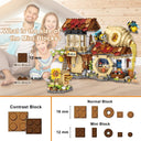 Dify Honey Workshop Building Blocks Set (1242+ PCS) | Street View Mini Bricks Farmhouse Architecture Model Kit for Ages 14+ | Creative DIY Display Décor | 5 Year Structural Warranty