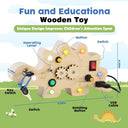 Dify || Dinosaur Montessori LED Busy Wooden Board || Dinosaur Theme Stickers || Educational Stem Busy Board