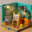 Dify Mini Indoor Painter Studio Building Block Set – 171 Pcs DIY Art Room for Kids 6+, Compatible with Major Brick Brands