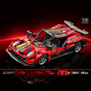 Dify Pull Back Car Building Blocks Set, 426 PCS Red Race Car Model Kit, Sports Car Building Toy for Kids, Teens & Adults | 5 Year Structural Warranty
