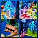 Dify Aquarium Building Blocks Set (648+ PCS) | Rotating Ocean Scene with Moving Shark, Coral Reef & LED Lights | Large Display Model for Kids & Adults | 5 Year Structural Warranty
