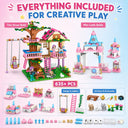 Dify Tree House & Mini 6-in-1 Castle Combo Building Set, 1000+ Pcs Two-Model Construction Kit, Creative STEAM Toy for Kids & Teens