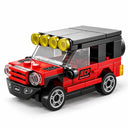 Dify Pull Back Car Building Blocks Set, 76 PCS Red Off-Road SUV Model Kit, Sports Car Building Toy for Kids, Teens & Adults | 5 Year Structural Warranty
