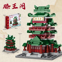 Dify Tengwang Pavilion Building Block Set, 158 Pcs Ocean Chinese Architecture Series, Compatible with Major Brick Brands, 5 Year Structural Warranty
