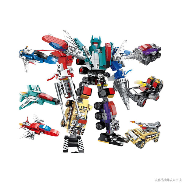 Dify 6-in-1 Transforming Robot Building Kit | 498+ Pieces STEM Toy for Kids & Adults | Build & Customize 6 Futuristic Robots for Boys & Girls 6+