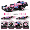 Dify F1 Racing Car Building Blocks Set, 71 PCS Pink Formula Race Car Model Kit, STEM Building Toy for Kids, Teens & Adults | 5 Year Structural Warranty