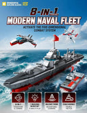 Dify 8-in-1 Ship Building Block Set, 526+ PCS Transforming Boat & Marine Vessel Models Kit, STEM Educational Toy for Kids & Teens, Creative Rebuild Play Set, 5-Year Structural Warranty