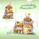 Dify Japanese Street View Taiyaki Shop Mini Building Blocks Set, 923+ PCS Cute Cat Food Shop Architecture Model Kit, Creative MOC Construction Toy for Girls Boys Kids Adults