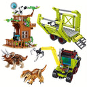 Dify ||Dinosaur Capture Building Set || 517 Pcs||T-Rex & Triceratops with Transport Truck, Watch Tower & Crane, Action | 5 Year Structural Warranty