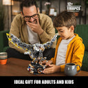 Dify Mechanical Eagle Building Block Set, 1168+ PCS 3D Poseable Bird Model with Articulated Wings, Talons & LED Lights, STEM Construction Kit, 5-Year Structural Warranty