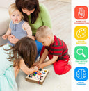 Dify || Montessori Wooden Busy Board || 17 LED Light || Variable Theme Stickers