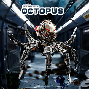 Dify Mechanical Octopus Building Set with Motor – 1900+ PCS Light-Up Sea Animal Model, Powered & Manual Control STEM Construction Kit, Compatible Bricks Collectible Gift for Adults & Teens