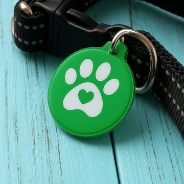 Dify Smart Pet ID Tag with QR Code & NFC | No Subscription | Instant Scan & Contact Info Access | Track & Reunite Lost Pets Quickly | Waterproof, Durable Dog & Cat Tag | Lifetime Access [Green]