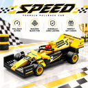 Dify F1 Racing Car Building Blocks Set, 68 PCS Yellow & Black Formula Race Car Model Kit, STEM Building Toy for Kids, Teens & Adults | 5 Year Structural Warranty