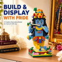 Dify Krishna Ji Building Block Set, Indian Devotional Figure Model Kit with Flute, Creative Decorative Construction Toy Gift, 5-Year Structural Warranty