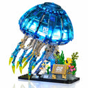 Dify Ocean Jellyfish Building Set, 1146+ PCS LED Light Display Model with Stand, Creative Marine Décor Construction Toy Gift for Kids, Teens & Adults, 5 Year Structural Warranty