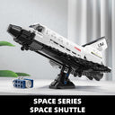 Dify Space Shuttle Building Block Set 536PCS, Translucent Spaceship Model with Stretchable Satellite, Display Shelf, STEM Toy for Adults & Boys 8-12