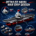 Dify 10-in-1 War Ship Building Block Set, Transforming Naval Battleship Construction Kit, STEM Engineering Toy for Kids & Teens, 5-Year Structural Warranty