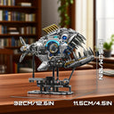 Dify Mechanical Piranha Building Block Kit, 1085+ PCS Hand-Crank Gear Driven Motion Model, Multi-Joint Mechanical Fish STEM Construction Set for Teens & Adults, 5-Year Structural Warranty