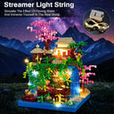 Dify Cherry Blossom Tree Building Set, 1435 PCS Japanese Sakura House with LED Lights, Micro Bonsai Japanese Architecture Model, Gift for Adults & Kids, 6 Months Structural Warranty
