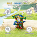 Dify 6-in-1 Tree House Building Block Set, 152+ PCS Nature-Themed Construction Kit, STEM Educational Toy for Kids, Creative Rebuild Play Set,