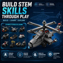 Dify 10-in-1 Helicopter Building Block Set, Transforming Aircraft Construction Kit, STEM Engineering Toy for Kids & Teens, 5-Year Structural Warranty