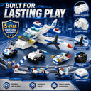 Dify 6-in-1 Police Car Building Block Set, 137+ PCS Police Vehicle Construction Kit, STEM Educational Toy for Kids, Creative Rebuild Play Set, 5-Year Structural Warranty