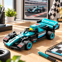 Dify F1 Racing Car Building Blocks Set, 73 PCS Cyan Formula Race Car Model Kit, STEM Building Toy for Kids, Teens & Adults | 5 Year Structural Warranty