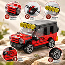 Dify Pull Back Car Building Blocks Set, 76 PCS Red Off-Road SUV Model Kit, Sports Car Building Toy for Kids, Teens & Adults | 5 Year Structural Warranty