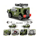 Dify Pull Back Car Building Blocks Set, 73 PCS Olive Green Off-Road SUV Model Kit, Sports Car Building Toy for Kids, Teens & Adults | 5 Year Structural Warranty
