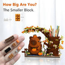 Dify Capybara Building Blocks Set, 1880+ PCS Cute Animal Mini Bricks Kit, Capybara with Flowers Tree, DIY Desk Organizer Pen Holder Toy for Ages 14+