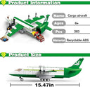 Dify City Cargo Airplane Building Blocks Set (383+ PCS) | Cargo Plane with Car, Luggage Tray & Movable Stairs | Airport Construction STEM Toy for Kids 6–12 | 5 Year Structural Warranty