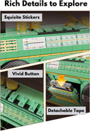 Dify Vintage Radio Building Block Toy Set, Creative Retro Radio MOC Model Brick Kit, Openable Cassette Compartment and Movable Antenna, 781 PCS