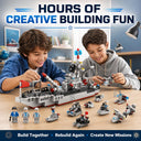 Dify 8-in-1 Destroyer Building Block Set, 455+ PCS Military Warship Construction Kit, Transforming Naval Vessel Models, STEM Educational Toy for Kids & Teens, 5-Year Structural Warranty