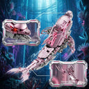 Dify Mechanical Pink Dolphin Building Blocks Set, 888+ PCS | Movable Joints &amp; Gear Mechanism | Creative STEM Construction Toy &amp; Display Décor | 5 Year Structural Warranty