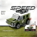 Dify Pull Back Car Building Blocks Set, 73 PCS Olive Green Off-Road SUV Model Kit, Sports Car Building Toy for Kids, Teens & Adults | 5 Year Structural Warranty