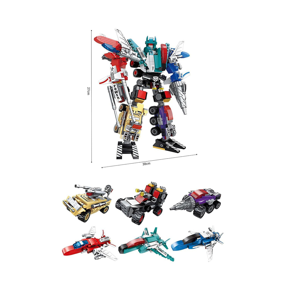 Dify 6-In-1 Robot Toy Building Block Set Toys | Steam Kit For Kids | Build Robots & Mecha Warriors (577+ Pcs) | Birthday Gift For Boys & Girls