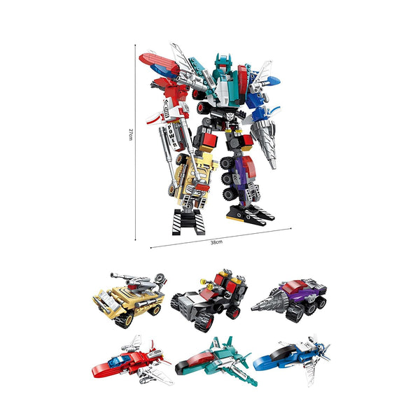 Dify 6-In-1 Robot Toy Building Block Set Toys | Steam Kit For Kids | Build Robots & Mecha Warriors (577+ Pcs) | Birthday Gift For Boys & Girls