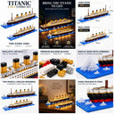 Dify Titanic Ship Micro Mini Building Blocks Set with LED Light (Combo 1878 Pcs + 607 Pcs, Complex only for 14+) – DIY Construction Toy, Ship Replica, STEM Gift | 5 Year Structural Warranty