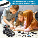 Dify 25-in-1 SWAT Police Car Building Block Set, Multi-Model Construction Vehicle Kit, STEM Engineering Toy for Kids 6+, Creative Building Bricks, 5-Year Structural Warranty