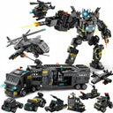 Dify 51-in-1 SWAT Robot Building Block Set, 700 PCS Police Vehicle & Helicopter Construction Kit, STEM Engineering Toy for Kids Ages 10+, 5-Year Structural Warranty