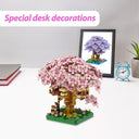 Dify Cherry Blossom Tree House Building Set with LED, 1113+ PCS Japanese Sakura Bonsai Mini Blocks, Kawaii Home Décor Gift Ages 14+, 5-Year Warranty