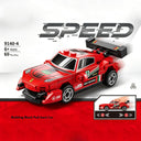 Dify Pull Back Car Building Blocks Set, 69 PCS Red Race Car Model Kit, Sports Car Building Toy for Kids, Teens & Adults | 5 Year Structural Warranty