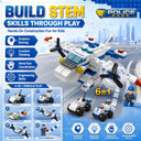 Dify 6-in-1 Police Car Building Block Set, 137+ PCS Police Vehicle Construction Kit, STEM Educational Toy for Kids, Creative Rebuild Play Set, 5-Year Structural Warranty