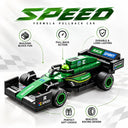 Dify F1 Racing Car Building Blocks Set, 68 PCS Dark Green Formula Race Car Model Kit, STEM Building Toy for Kids, Teens & Adults | 5 Year Structural Warranty