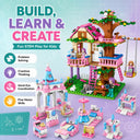 Dify Tree House & Mini 6-in-1 Castle Combo Building Set, 1000+ Pcs Two-Model Construction Kit, Creative STEAM Toy for Kids & Teens