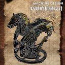 Dify Mechanical Horse Building Set with LED Light (1055+ PCS) – Steampunk Robotic Animal Model, Poseable STEM Construction Kit, Compatible Bricks Collectible Display Gift for Ages 14+