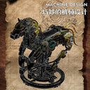 Dify Mechanical Horse Building Set with LED Light (1055+ PCS) – Steampunk Robotic Animal Model, Poseable STEM Construction Kit, Compatible Bricks Collectible Display Gift for Ages 14+